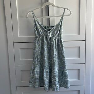 Hollister Green Floral Dress